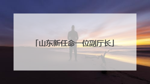 山东新任命一位副厅长